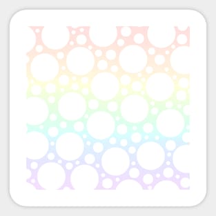 Pastel Rainbow with White Polka Dots (Lightest ) Sticker